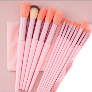 13 Pink Makeup Brush Set